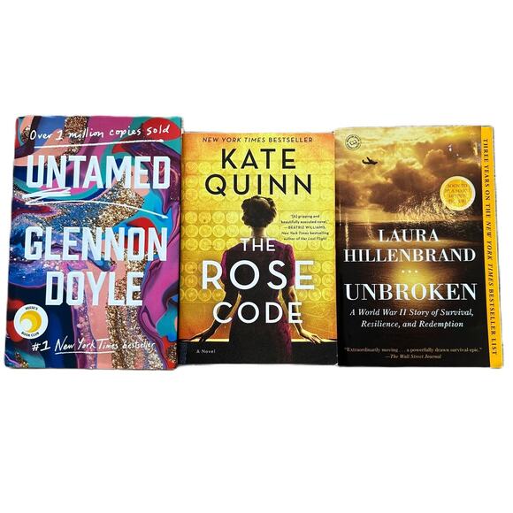 Best seller book lot Untamed the Rose Code and Unbroken - Picture 1 of 5